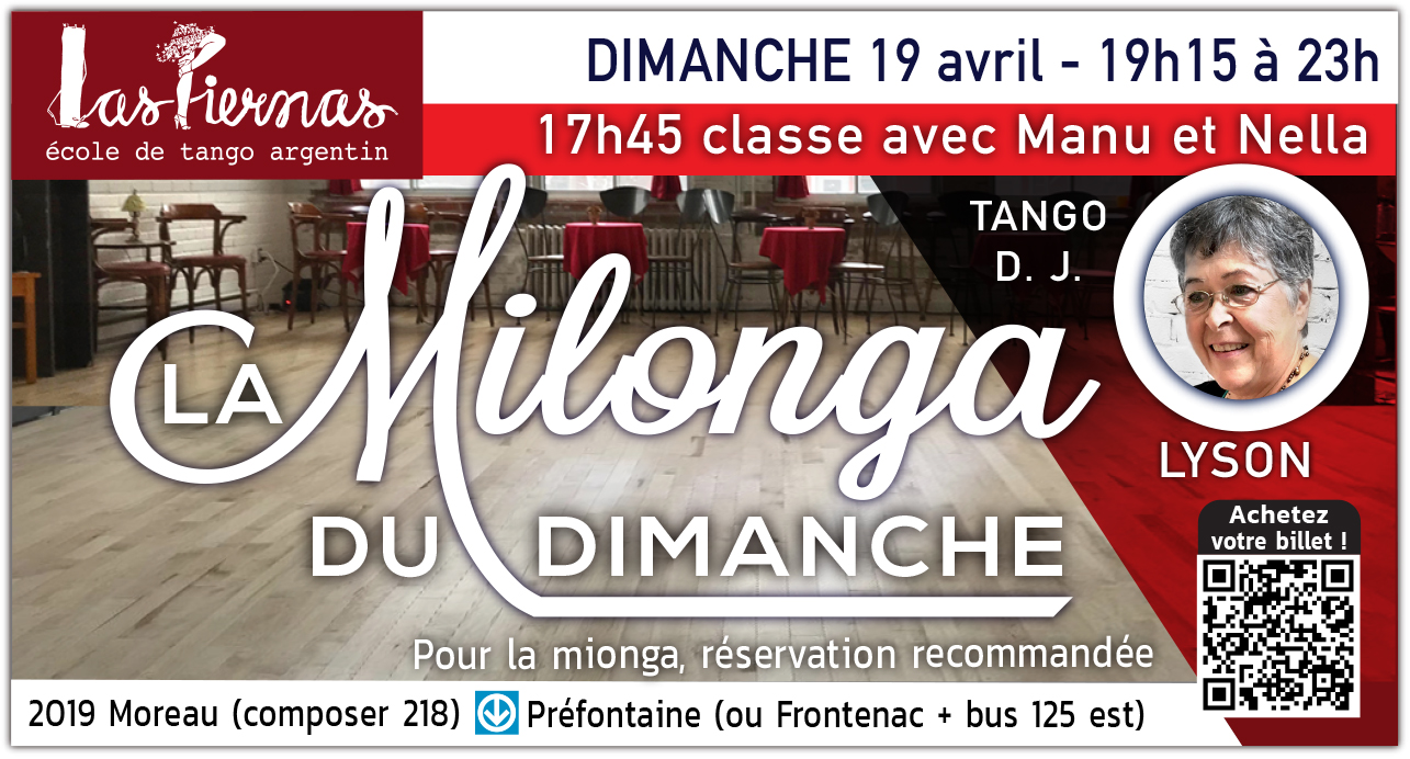 Milonga du DIMANCHE