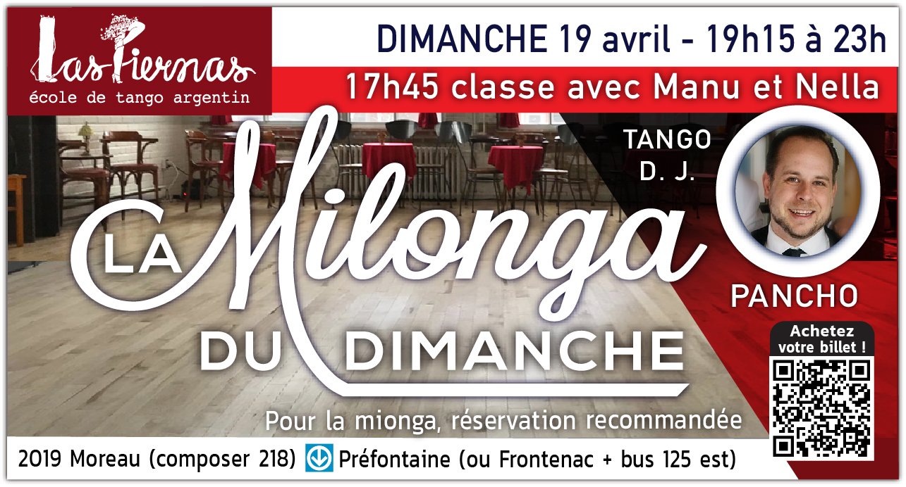 Milonga du DIMANCHE
