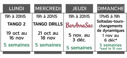 Session automne 2
